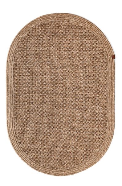 Boho 03 Naturel Oval Jüt Halı Yolluk Jüt Taban Jüt Kilim Hasır Halı Otantik Bohem Halı