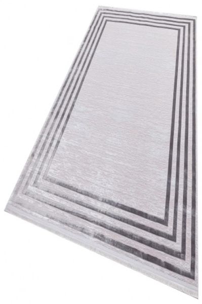 Türkmen Halı Poem Pm04 Bambu Saten Gri Çerçeveli Modern Halı