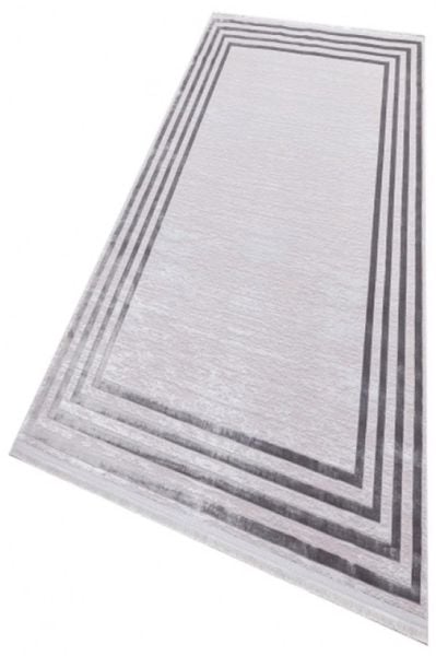 Türkmen Halı Poem Pm04 Bambu Saten Gri Çerçeveli Modern Halı