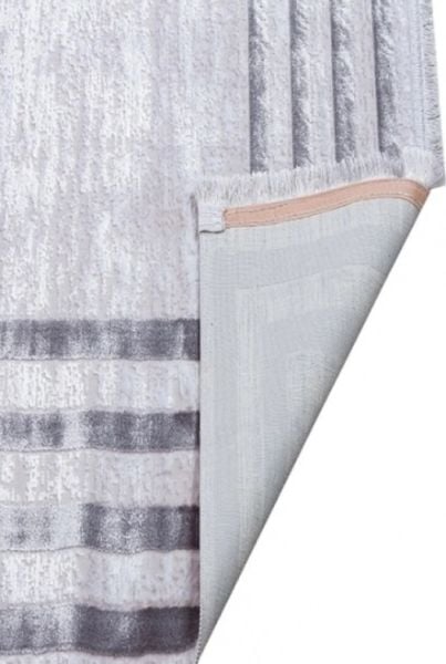 Türkmen Halı Poem Pm04 Bambu Saten Gri Çerçeveli Modern Halı