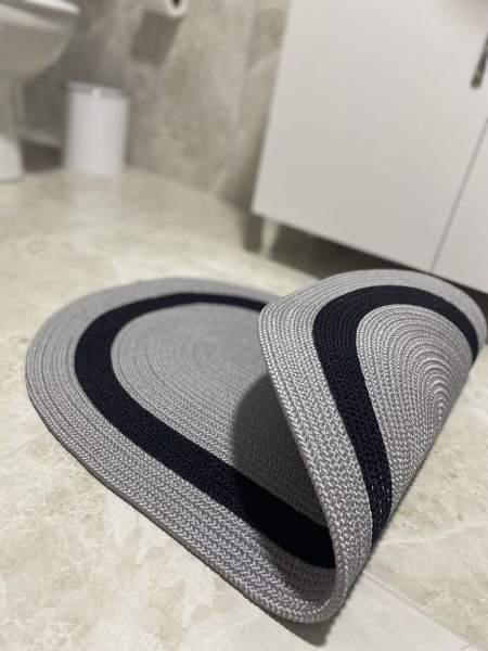 Halımax Milda Jüt Tekli Banyo Paspası Çift Taraflı Kaymaz Yıkanabilir Banyo Paspas Takımı