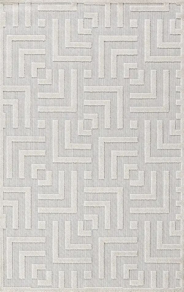 Dinarsu Grace 54100 261 Krem Modern Geometrik Desenli Salon Mutfak Koridor Oturma Odası Halısı