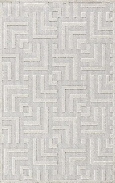 Dinarsu Grace 54100 261 Krem Modern Geometrik Desenli Salon Mutfak Koridor Oturma Odası Halısı