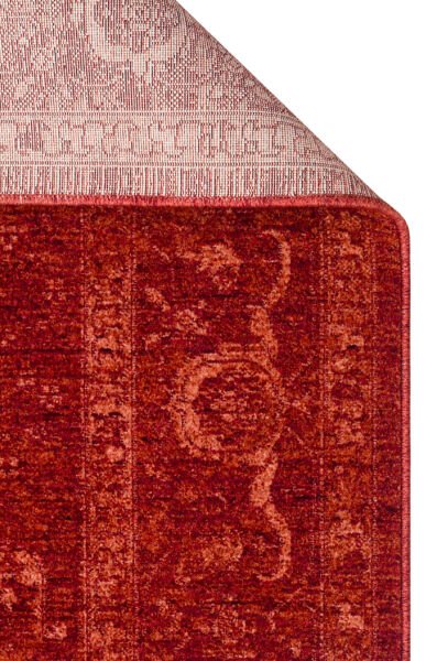 Eko Halı Shiraz SHR 03 Red Vintage Eskitme Klasik Desenli Yumuşak Dokuma Salon Oturma Odası Halısı