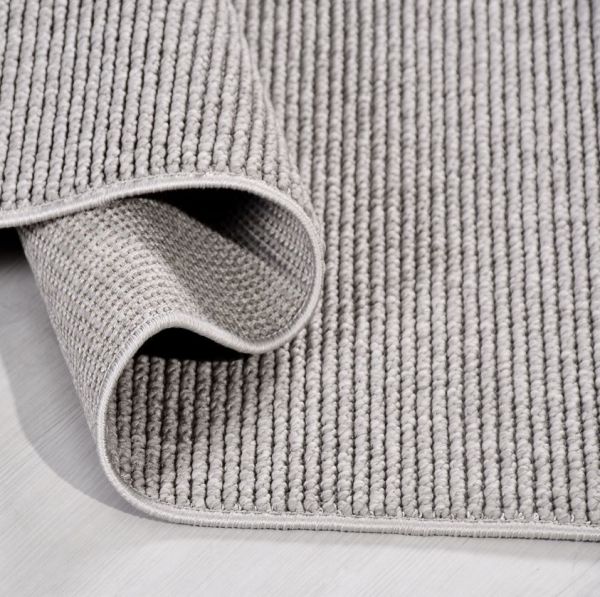 Crea Halı Ecole EC002 Gri Bukle Dokuma Yumuşak Tuşeli Hav Toz Vermez Salon Halısı My Crea Home