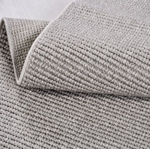 Crea Halı Ecole EC002 Gri Bukle Dokuma Yumuşak Tuşeli Hav Toz Vermez Salon Halısı My Crea Home