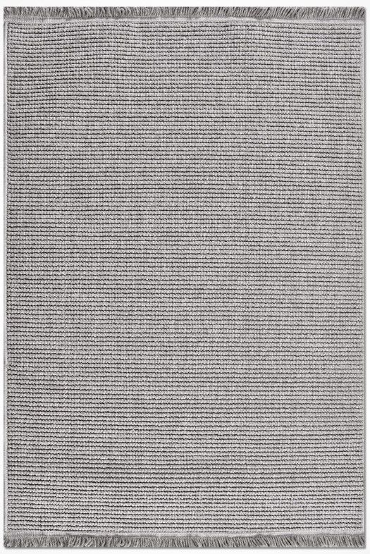 Crea Halı Ecole EC002 Gri Bukle Dokuma Yumuşak Tuşeli Hav Toz Vermez Salon Halısı My Crea Home