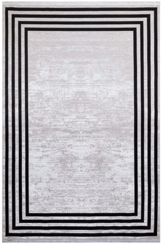 Türkmen Halı Poem Pm04 Bambu Saten Siyah Çerçeveli Modern Halı