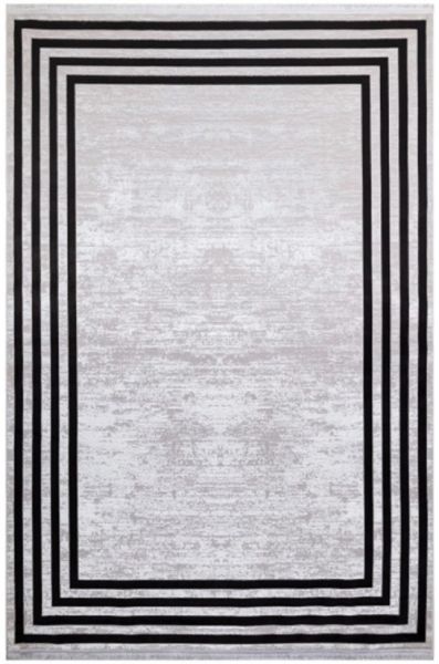 Türkmen Halı Poem Pm04 Bambu Saten Siyah Çerçeveli Modern Halı