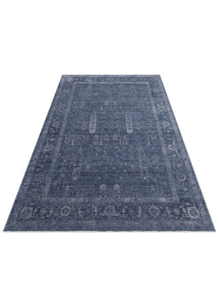 Eko Halı Shiraz SHR 03 Navy Vintage Eskitme Klasik Desenli Yumuşak Dokuma Salon Oturma Odası Halısı