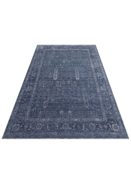 Eko Halı Shiraz SHR 03 Navy Vintage Eskitme Klasik Desenli Yumuşak Dokuma Salon Oturma Odası Halısı