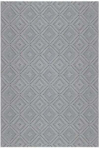 Dinarsu Grace 65403 260 Açık Gri Modern Geometrik Desenli Salon Mutfak Koridor Oturma Odası Halısı