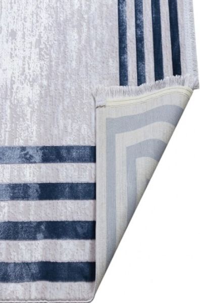 Türkmen Halı Poem Pm04 Bambu Saten Mavi Çerçeveli Modern Halı