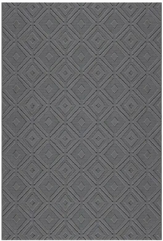 Dinarsu Grace 65403 295 Gri Modern Geometrik Desenli Salon Mutfak Koridor Oturma Odası Halısı