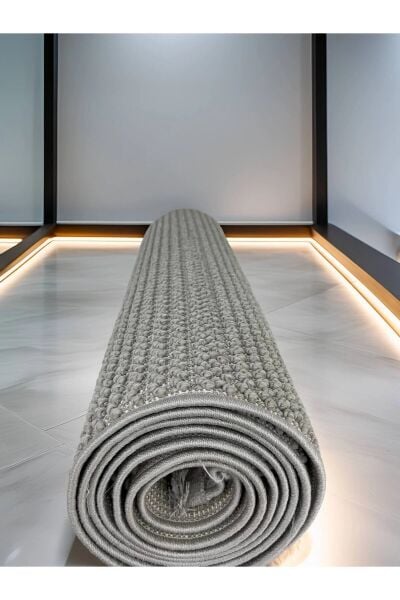 Dinarsu Mira 68975 097 Gri Modern Geometrik Desenli Salon Mutfak Koridor Oturma Odası Halısı