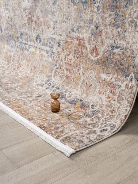 Seyran Asır 0250 Bej Salon Halısı Yolluk Yumuşak Tuşeli Modern Dokuma Makine Halısı