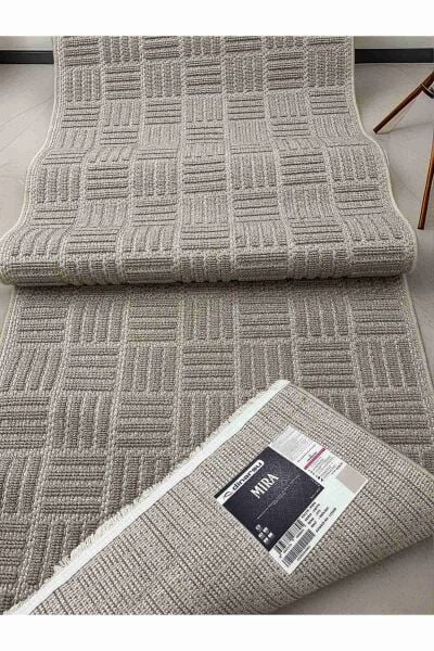 Dinarsu Mira 68975 072 Bej Modern Geometrik Desenli Salon Mutfak Koridor Oturma Odası Halısı
