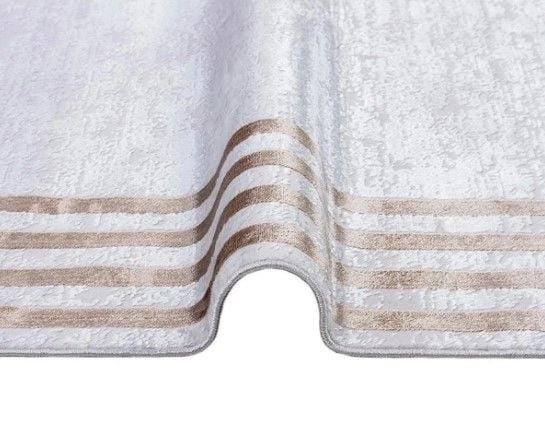 Türkmen Halı Poem Pm04 Bambu Saten Bej Çerçeveli Modern Halı