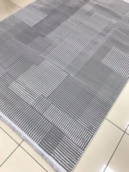 Padişah Lara Koleksiyonu 69718 095 Gri Dokuma Modern Salon Mutfak Halısı Yolluk