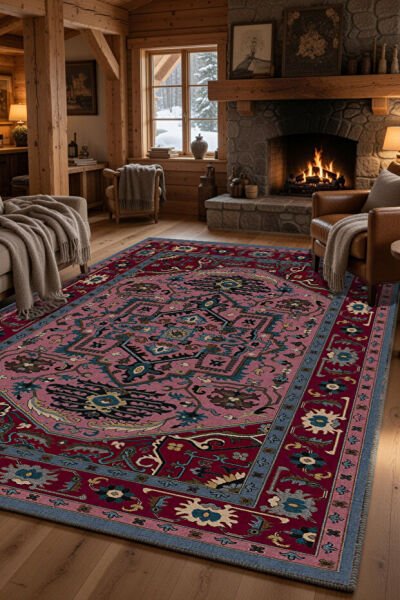 Drom Pamuk Dokuma Taban Kaymaz Şönil Makinede Yıkanabilir Kilim Multi Etnik Salon Yatak Odası Mutfak Koridor Yolluk Halı