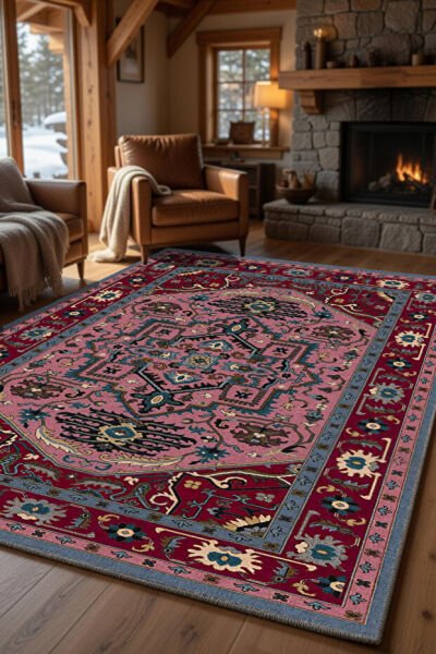 Drom Pamuk Dokuma Taban Kaymaz Şönil Makinede Yıkanabilir Kilim Multi Etnik Salon Yatak Odası Mutfak Koridor Yolluk Halı
