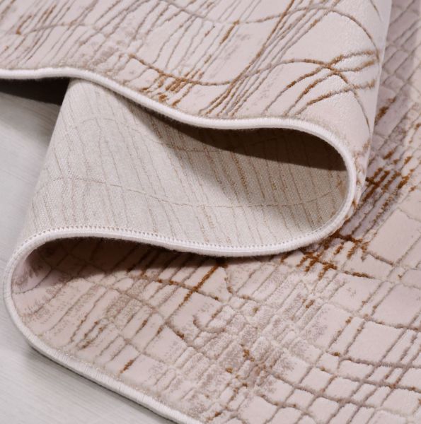 Crea Halı OSAKA - OY04K Modern Dokuma Akrilik Salon Halısı Krem Yolluk My Crea Home