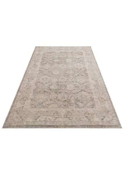 Eko Halı Shiraz SHR 01 Grey Vintage Eskitme Klasik Desenli Yumuşak Dokuma Salon Oturma Odası Halısı