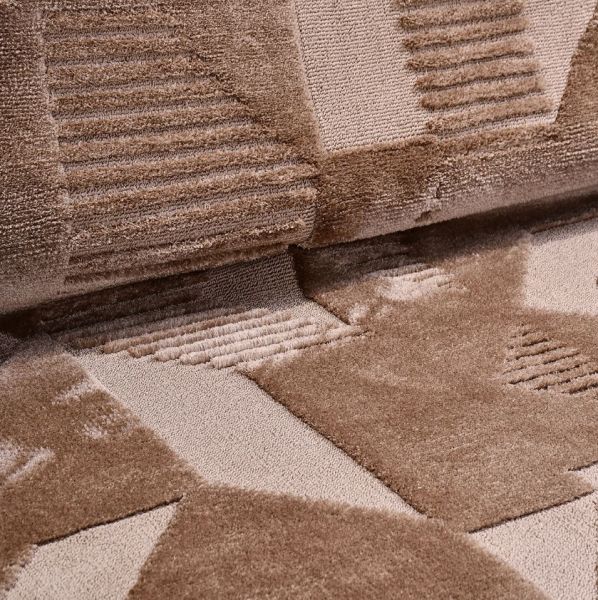 Crea Halı İnka IZ02K Modern Dokuma Kahve Yumuşak Hav Toz Vermez Salon Halısı My Crea Home