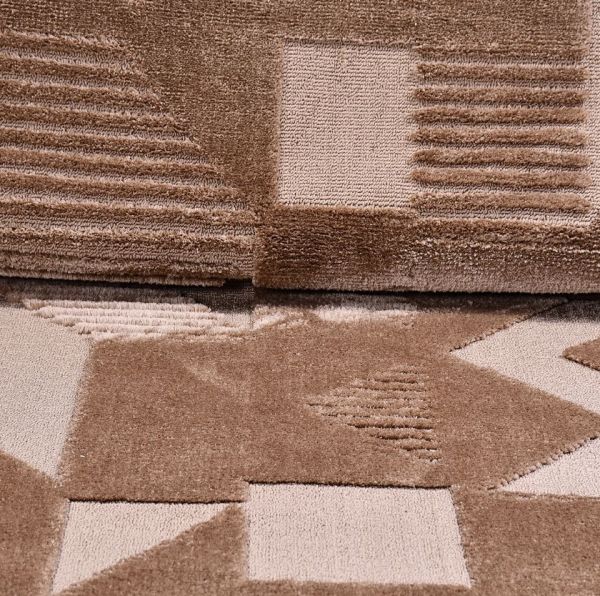 Crea Halı İnka IZ02K Modern Dokuma Kahve Yumuşak Hav Toz Vermez Salon Halısı My Crea Home