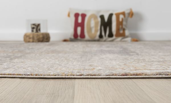 Seyran Asır 0252 Bej Salon Halısı Yolluk Yumuşak Tuşeli Modern Dokuma Makine Halısı