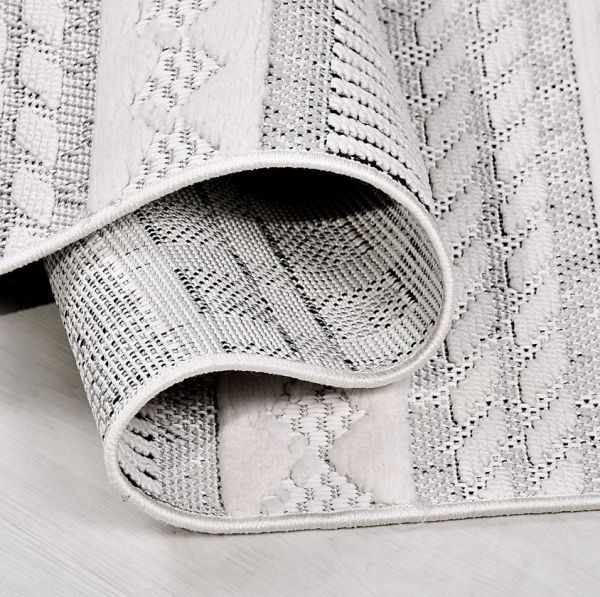 Crea Halı Platon 1700AK Beyaz Bukle Modern Yumuşak Dokulu Halı My Crea Home