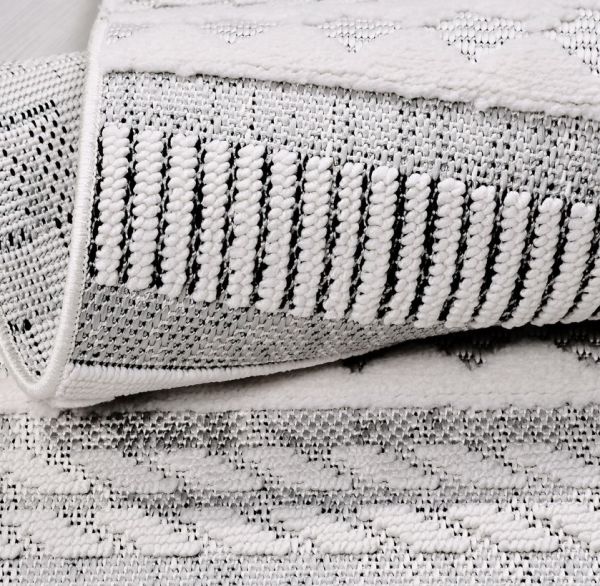 Crea Halı Platon 1700AK Beyaz Bukle Modern Yumuşak Dokulu Halı My Crea Home