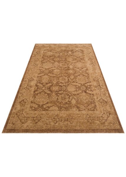 Eko Halı Shiraz SHR 01 Beige Vintage Eskitme Klasik Desenli Yumuşak Dokuma Salon Oturma Odası Halısı