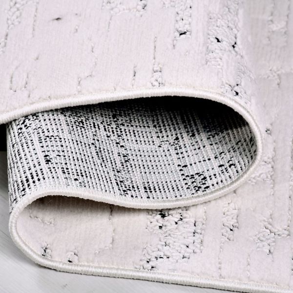 Crea Halı Platon 1703AK Beyaz Bukle Modern Yumuşak Dokulu Halı My Crea Home