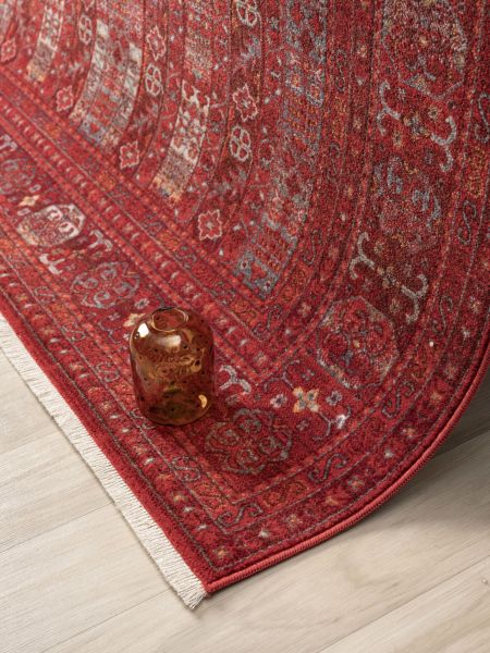 Seyran Asır 0257 Bordo Salon Halısı Yolluk Yumuşak Tuşeli Modern Dokuma Makine Halısı