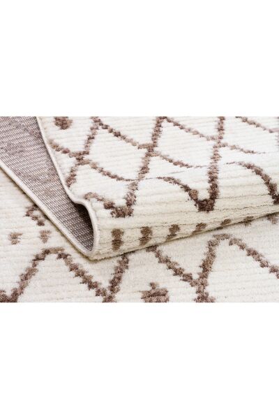 Türkmen Halı Havana HV03 Kahve Ekstra Yumuşak Tuşeli Örgü Saçaklı Halı