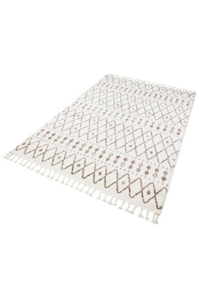 Türkmen Halı Havana HV03 Kahve Ekstra Yumuşak Tuşeli Örgü Saçaklı Halı