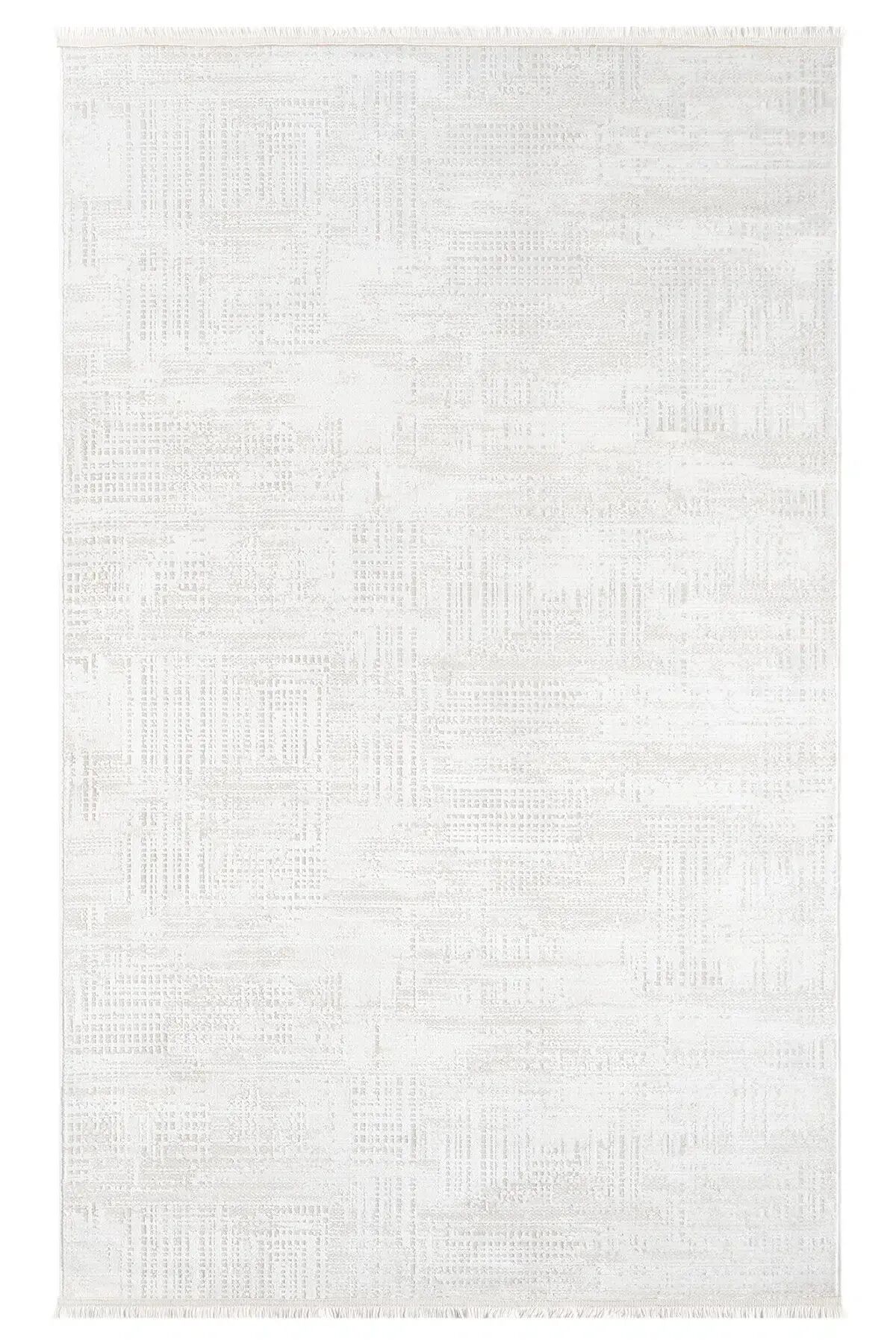 Seyran Halı Sahra 15503 Kemik Akrilik Pamuk Taban Modern Salon Koridor Halısı Yolluk