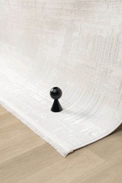 Seyran Halı Sahra 15503 Kemik Akrilik Pamuk Taban Modern Salon Koridor Halısı Yolluk