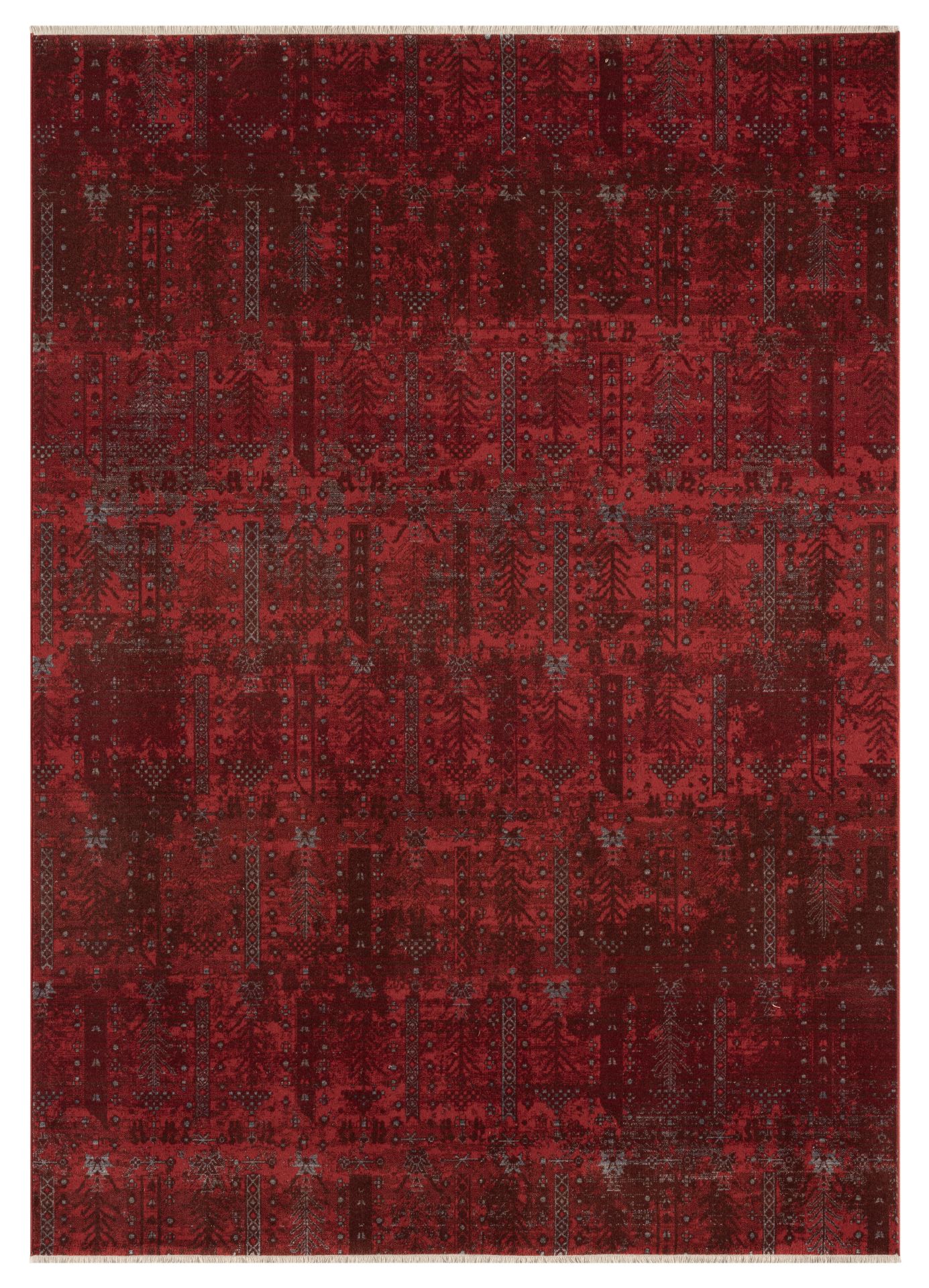 Seyran Asır 0258 Bordo Salon Halısı Yolluk Yumuşak Tuşeli Modern Dokuma Makine Halısı