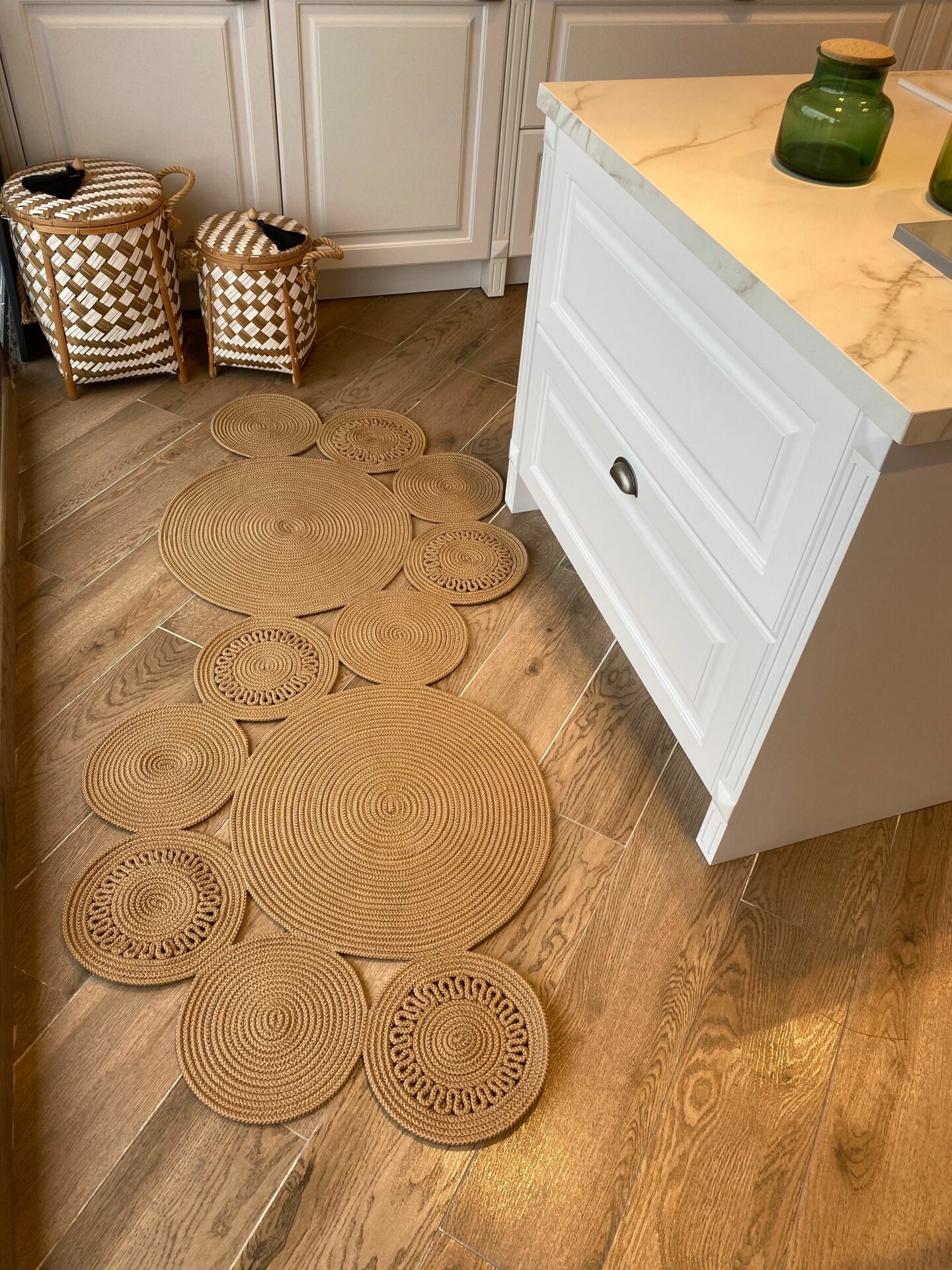 Milda 67 Hasırlı El Örgüsü Çift Taraflı Jüt Kilim Hav Toz Vermez Jüt Halı