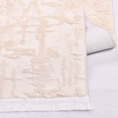 Crea Halı Royal Koleksiyonu 14508K Bambu Viskon Dokuma Modern Makine Halısı Krem My Crea Home