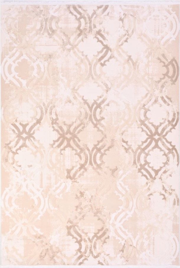 Crea Halı Royal Koleksiyonu 14559K Bambu Viskon Dokuma Modern Makine Halısı Krem My Crea Home