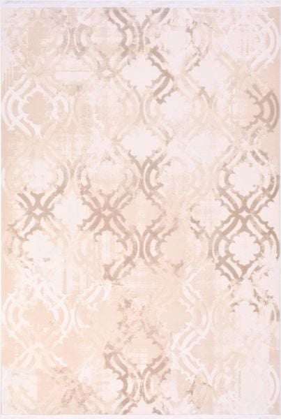 Crea Halı Royal Koleksiyonu 14559K Bambu Viskon Dokuma Modern Makine Halısı Krem My Crea Home