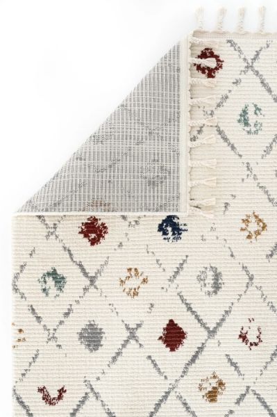 Halımax Seyran Puffy İskandinav Çok Renkli Örgü Saçaklı Makine Halısı 1003 Multi