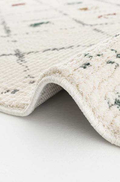 Halımax Seyran Puffy İskandinav Çok Renkli Örgü Saçaklı Makine Halısı 1003 Multi