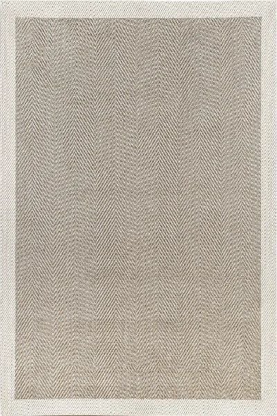 Türkmen Halı Siesta 1503 Krem Bordürlü Bej Sisal Halı Bordürlü Kolay Temizlenen Hasır Yolluk