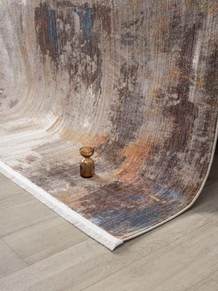 Seyran Asır 0116 Gri Salon Halısı Yolluk Yumuşak Tuşeli Modern Dokuma Makine Halısı