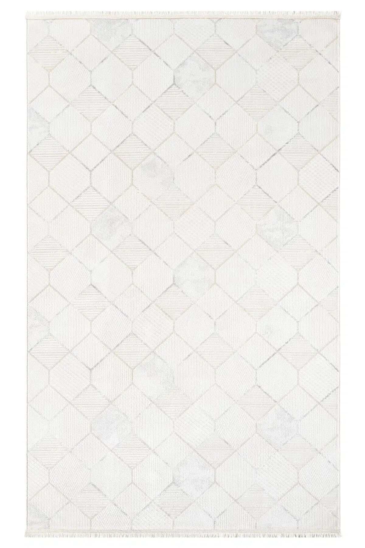 Seyran Halı Sahra 15501 Gri Akrilik Pamuk Taban Modern Salon Koridor Halısı Yolluk