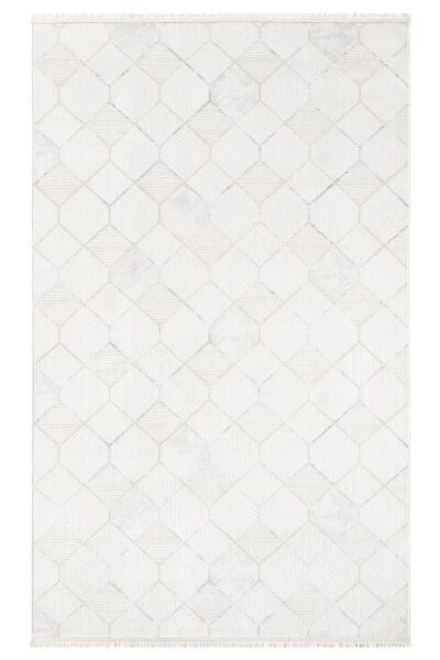 Seyran Halı Sahra 15501 Gri Akrilik Pamuk Taban Modern Salon Koridor Halısı Yolluk